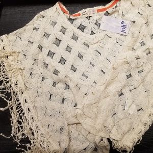 Jolt lace cover up poncho sz m